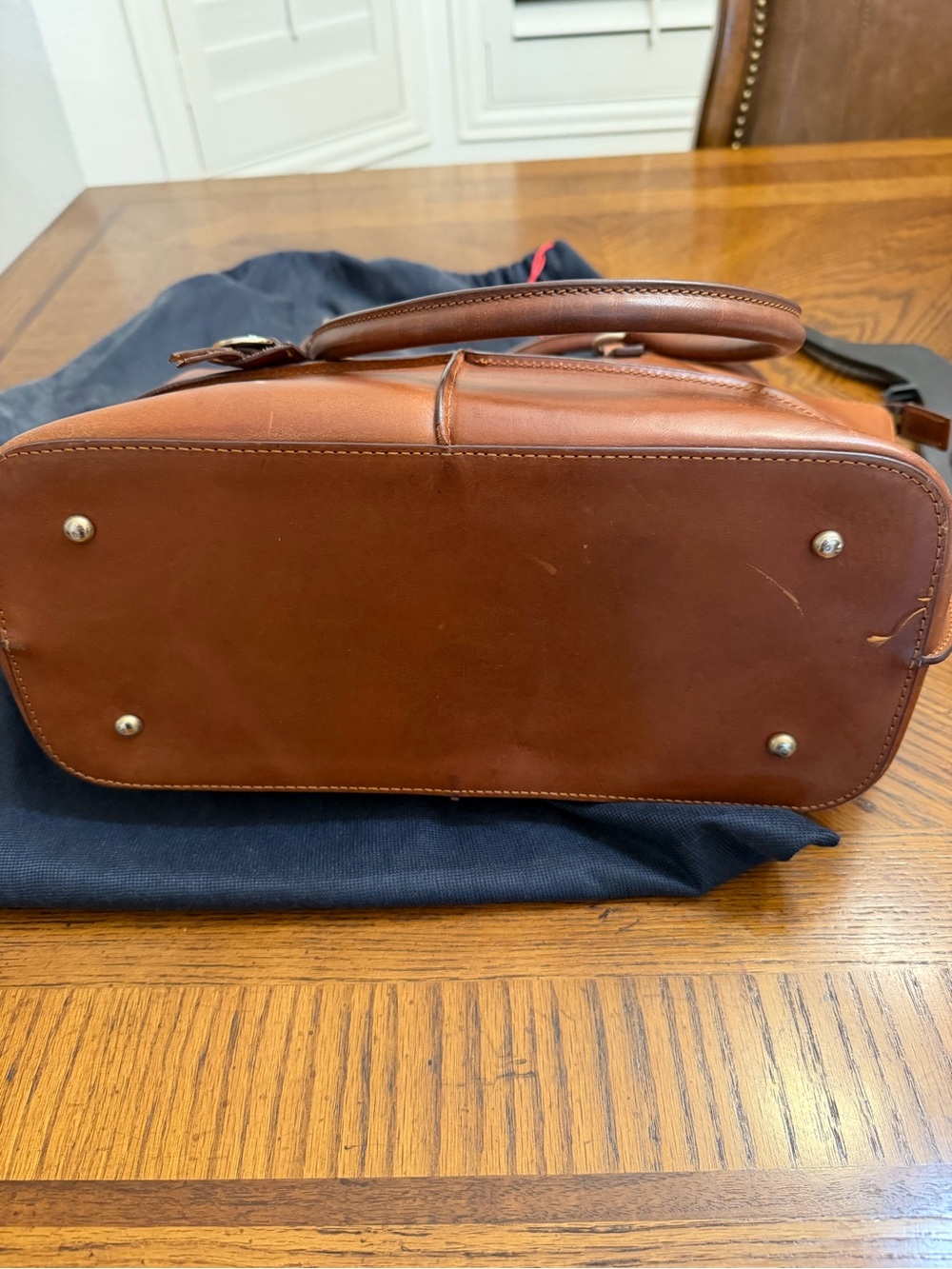 Dooney & Bourke Tan Brown Leather Shoulder Tote - Picture 3 of 10